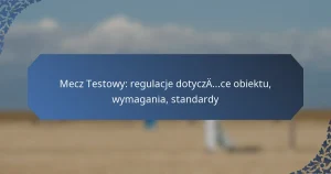 Mecz Testowy: regulacje dotyczące obiektu, wymagania, standardy